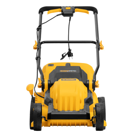 Газонокосилка электрическая GMC-1800, шир. 38см, 1800 Вт, 6 уров., травосб. 35 л Denzel цена