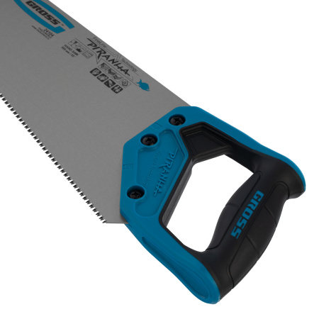 Ножовка по дереву "Piranha", 500 мм, 11-12 TPI, зуб-3D, каленый зуб, двухкомпонентная рукоятка Gross цена