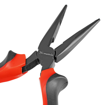 Длинногубцы прямые Black Nickel, 180 мм, двухкомпонентные рукоятки Matrix