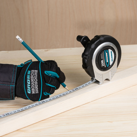 Рулетка геодезическая 20 м х 13 мм, закрытый корпус, металлическая лента, нейлон Gross цена