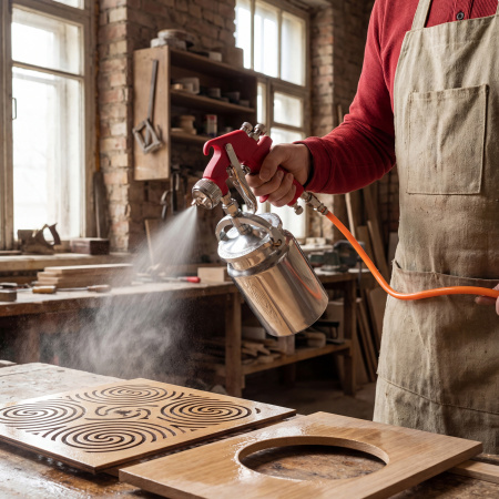 Краскораспылитель HP пневмат. с нижним бачком V= 1 л, сопло диаметром 1.8 мм Matrix цена