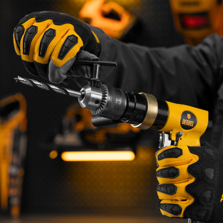 Пневматическая дрель PD500, 500 об/мин, 114 л/мин, 13 мм Denzel цена