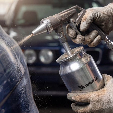 Пистолет пескоструйный с нижним бачком, пневматический Matrix цена