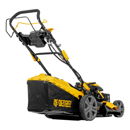 Газонокосилка бензиновая GLD-520SP-VE, 196 см3, ширина 52 см, привод, вариатор, электрический старт, 60 л Denzel цена