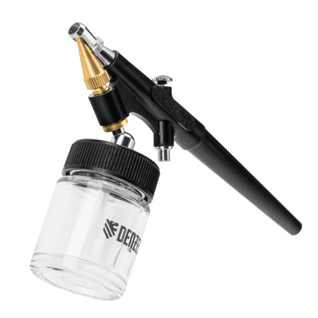 Аэрограф с нижним бачком AB2, 0,8 мм, 22 мл, 11 л/мин Denzel цена