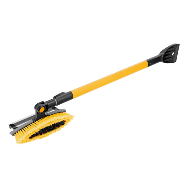 Щетка-сметка со скребком, телескоп, поворотная голова, водосгон 950-1320 мм Denzel цена