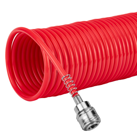 Шланг спиральный воздушный, 15 м, с быстросъемными соединениями Matrix цена
