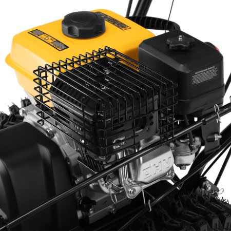 Гибридная снегоуборочная машина с функц. подметания SWB-800, 212 сс, руч. старт, 2 насадки// Denzel