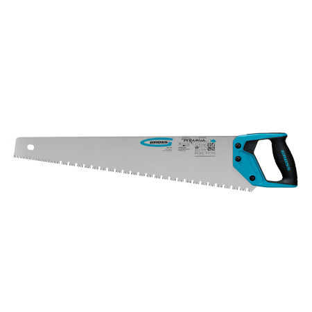 Ножовка по дереву "Piranha", 550 мм, сегментное строение рабочей кромки, 7-8 TPI, зуб-3D, двухкомпонентная рукоятка Gross цена
