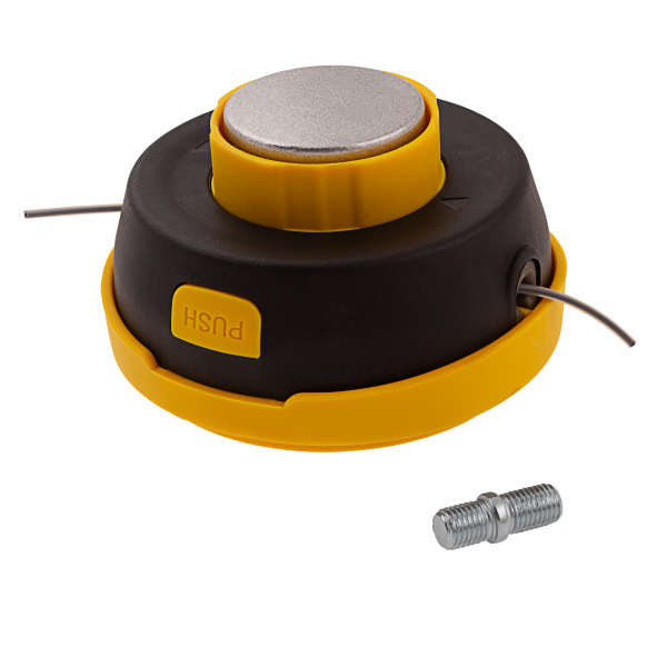 Катушка триммерная полуавтоматическая, легкая заправка лески, гайка M10x1.25, винт M10-M10, подшипник Denzel цена