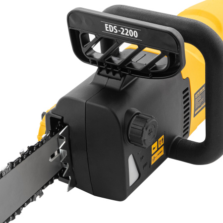 Пила цепная электрическая EDS-2200, 2.2 кВт,продольная, шина 45 см, шаг 3/8, паз 1.3 мм, 62 звена Denzel