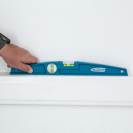 Уровень литой, 400 мм, 2 глазка Gross цена