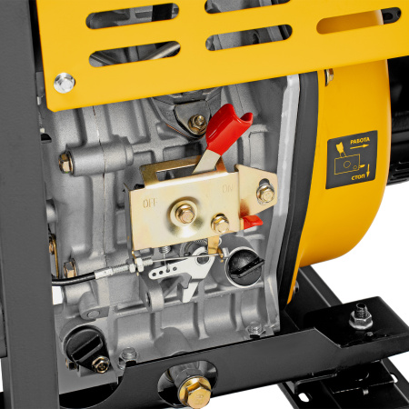 Генератор дизельный DES-55E, 5,5 кВт, 230 В, 11 л, электростартер Denzel