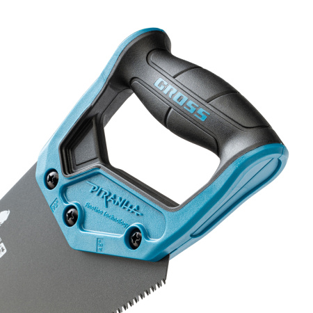 Ножовка по дереву "Piranha", 500 мм, 11-12 TPI, зуб-3D, каленый зуб, тефлоновое покрытие полотна, двухкомпонентная рукоятка Gross цена