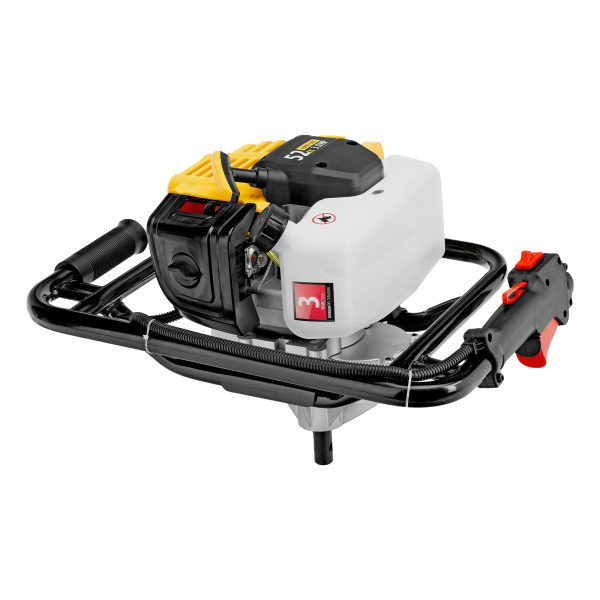 Мотобур DX-52, объем двигателя 52 см3, соединение 20 мм, без шнека Denzel