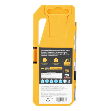 Набор сверл по металлу, 2-8мм, Р6М5-TiN, Golden Tip, 6 шт Denzel