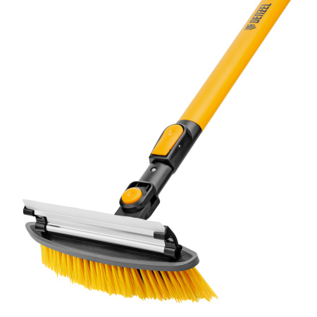 Щетка-сметка со скребком, телескоп, поворотная голова, водосгон 950-1320 мм Denzel цена