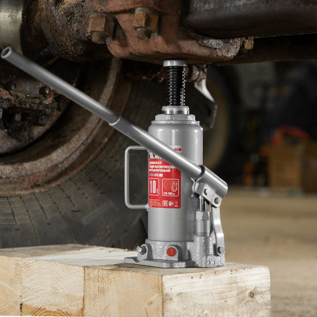 Домкрат гидравлический бутылочный, 10 т, высота подъема 230-460 мм Matrix цена