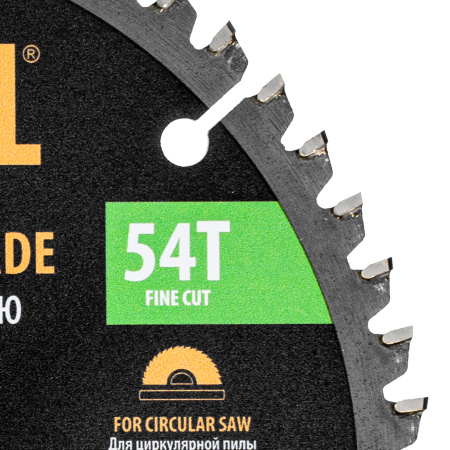 Пильный диск по алюминию ф160 х 20 мм, 54 зубьев Denzel