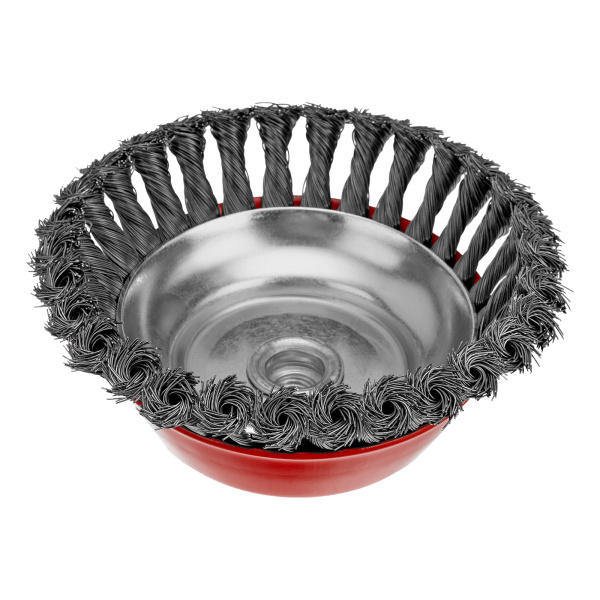 Щетка для УШМ, 150 мм, М14, "чашка", крученая проволока 0.5 мм Matrix