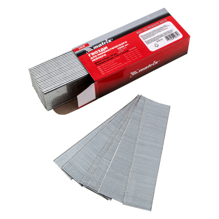 Гвозди для пневматического нейлера, длина 30 мм, ширина 1.25 мм, толщина 1 мм, 5000 шт Matrix цена