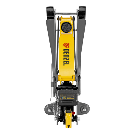 Домкрат гидравлический подкатной с фиксатором, 2,5 т,  85-385 мм, в пласт. кейсе Denzel цена