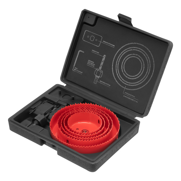 Набор кольцевых пил по дереву, 64-127 мм, 8 предметов Matrix