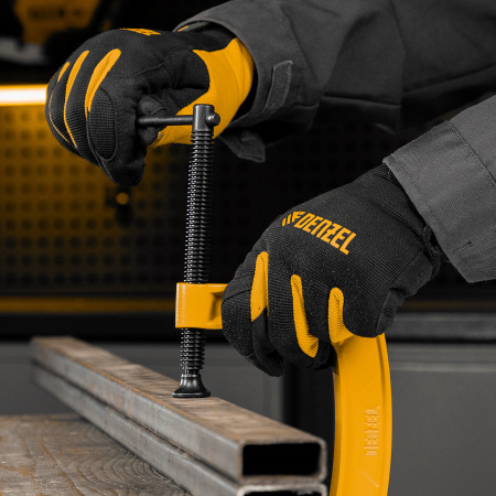 Струбцина G-образная, усиленная, 100 мм Denzel цена