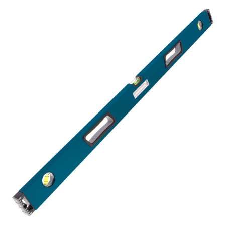 Уровень алюминиевый, 1000 мм, усиленный с ударопрочными заглушками, рукоятки, 3 глазка Gross цена