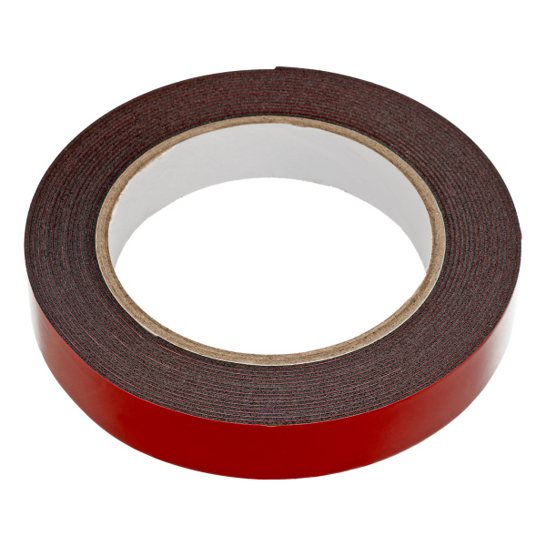 Лента клейкая на вспененной основе усиленная, двусторонняя, черная, 19 мм х 5 м Matrix цена