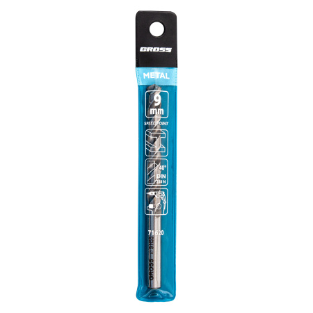 Сверло спиральное по металлу, 9 мм, HSS, 338 W Gross