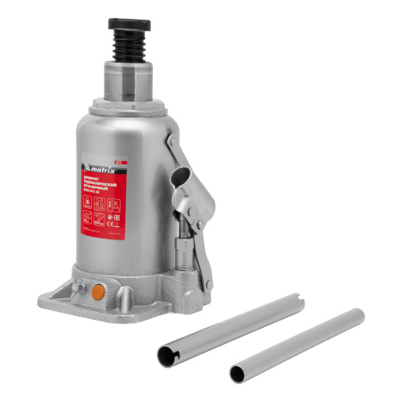Домкрат гидравлический бутылочный, 20 т, h подъема 244-449 мм Matrix цена