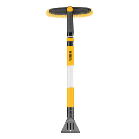 Щетка-сметка со скребком, телескоп, поворотная голова, 750-1120 мм Denzel цена