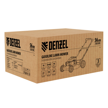 Газонокосилка бензиновая GLD-560, 196 см3, ширина 56 см Denzel цена
