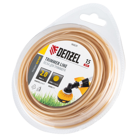 Леска для триммера армированная алюминием круглая, 2,0мм х 15м, блистер ALUFLEX Denzel цена