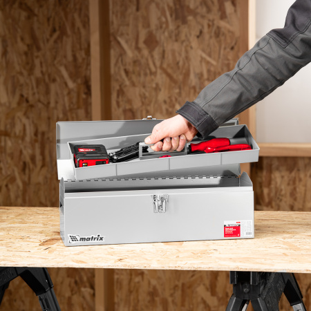 Ящик для инструмента, 484 х 154 х 165 мм, металлический Matrix цена