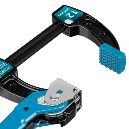 Струбцина реечная быстрозажимная 12, металлический корпус, рычажный храповой механизм, 300 мм Gross цена