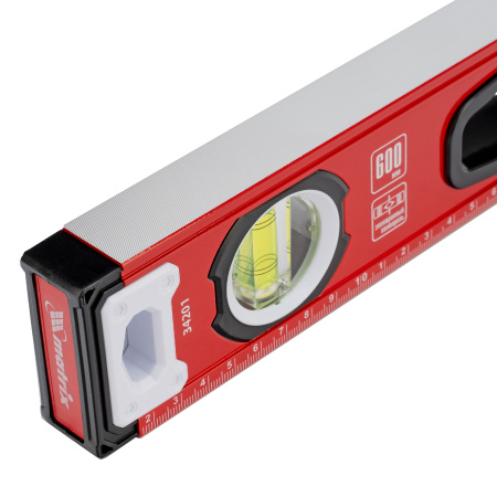 Уровень алюминиевый, фрезерованный, 3 глазка, рукоятки, 600 мм Matrix цена