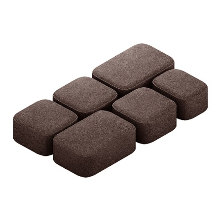 Тротуарная плитка Старый город классика 60 мм коричневый