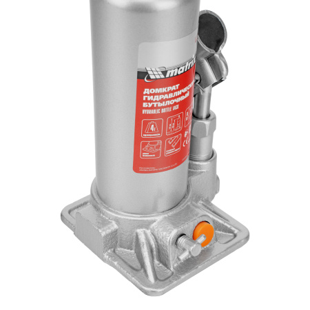 Домкрат гидравлический бутылочный, 4 т, h подъема 194-372 мм, в пластиковом кейсе Matrix цена