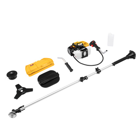 Триммер бензиновый DTS-43S, 43 см3, разъемная штанга, состоит из 2 частей Denzel цена