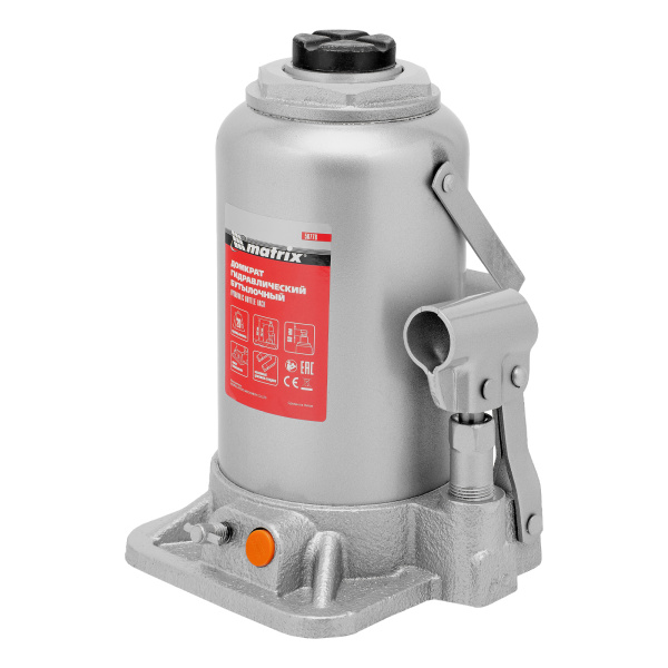 Домкрат гидравлический бутылочный, 20 т, h подъема 244-449 мм Matrix цена