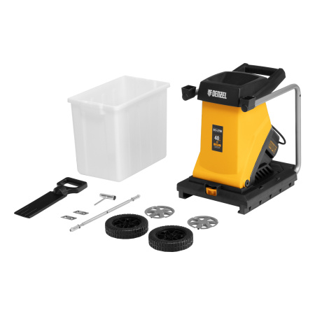 Измельчитель садовый электрический ECS-2700, 2700 Вт, 40 мм Denzel цена