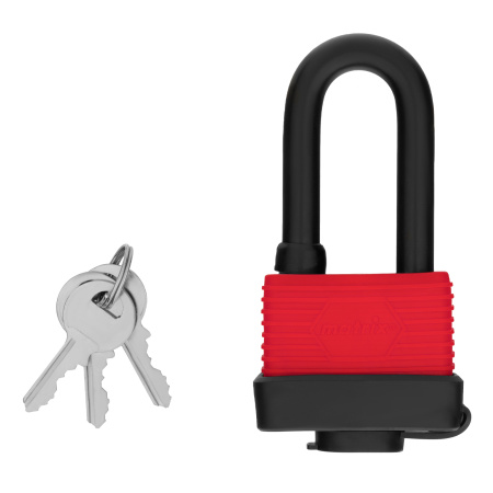 Замок навесной всепогодный, 50 мм, удлиненная дужка Matrix цена