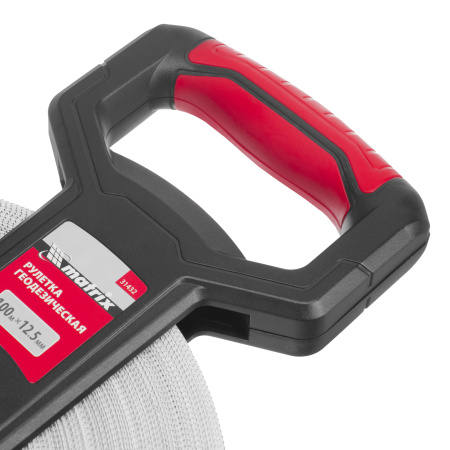 Рулетка геодезическая 100 м х 12,5 мм, открытый корпус, фиберглассовая лента Matrix цена