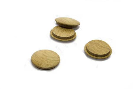 Заглушка деревянная Дуб d-35х41 мм. 10 шт/упак.