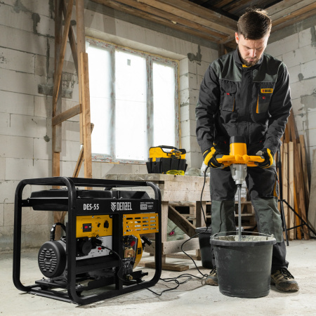 Генератор дизельный DES-55, 5,5 кВт, 230 В, 11 л, ручной стартер Denzel