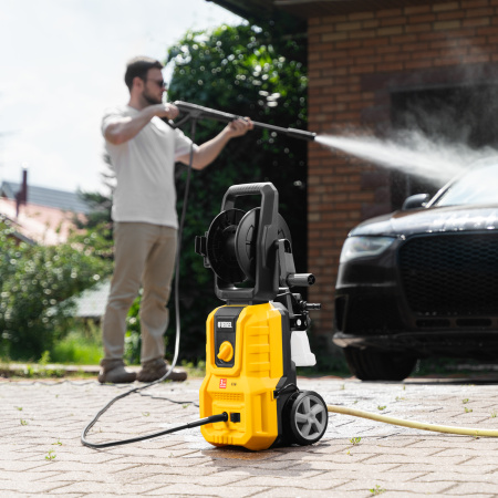 Моечная машина высокого давления R-170D, 1800 Вт, 170 бар, 380 л/ч, с барабаном// Denzel