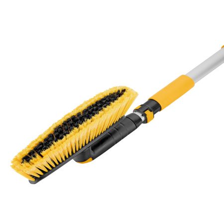 Щетка-сметка со скребком, телескоп, поворотная голова, 750-1120 мм Denzel цена