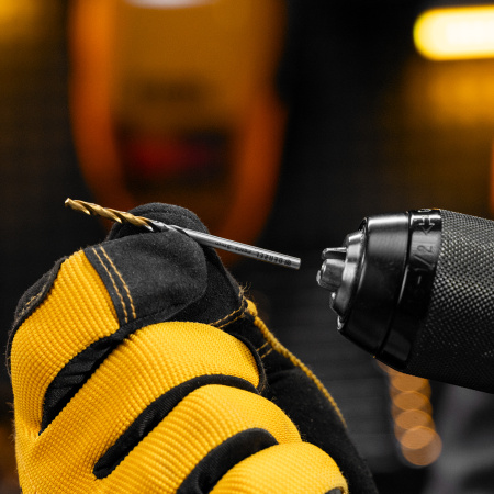 Набор сверл по металлу, 1,5-6,5мм, Р6М5-TiN, Golden Tip, 13 шт Denzel